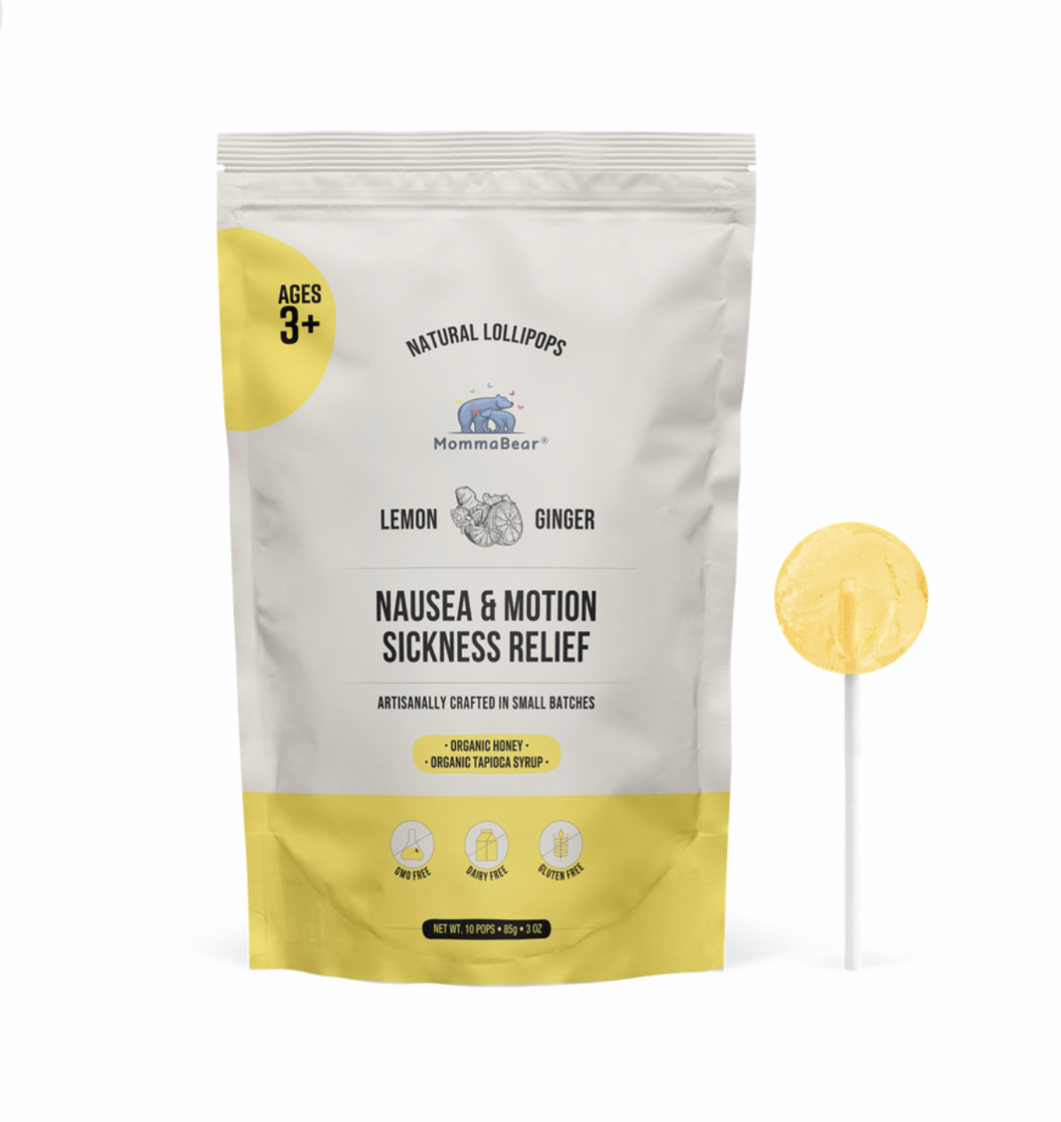 Mommabear Organics Nausea & Motion Sickness Aid Lollipops