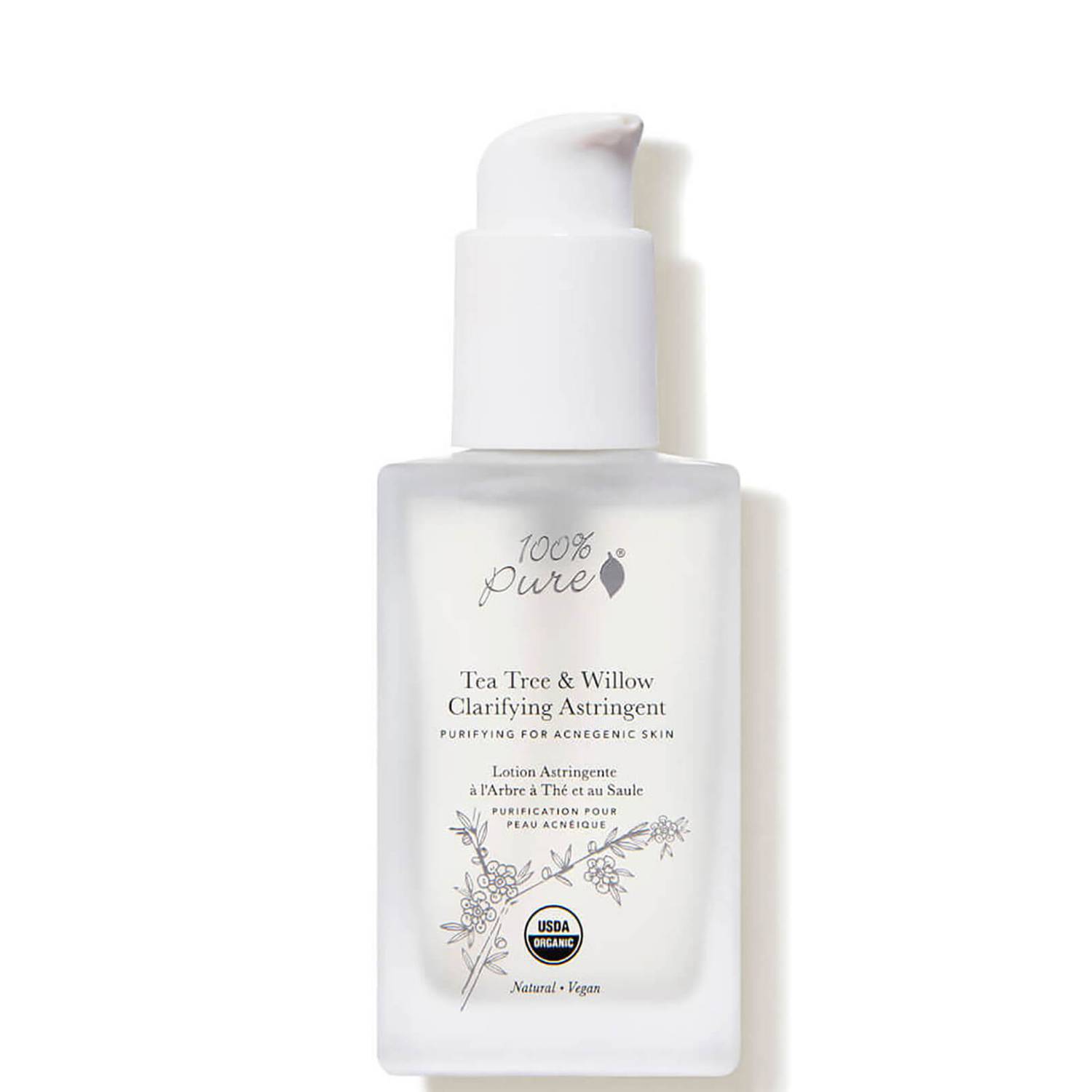 100% Pure tea tree willow bark astringent