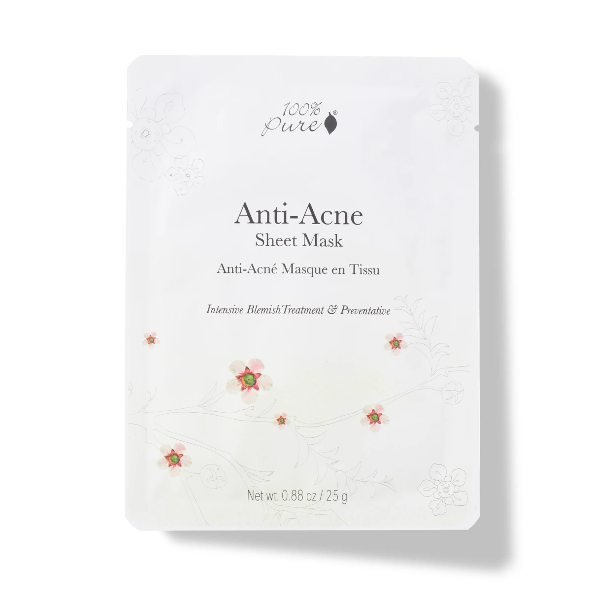 100% Pure acne sheet mask