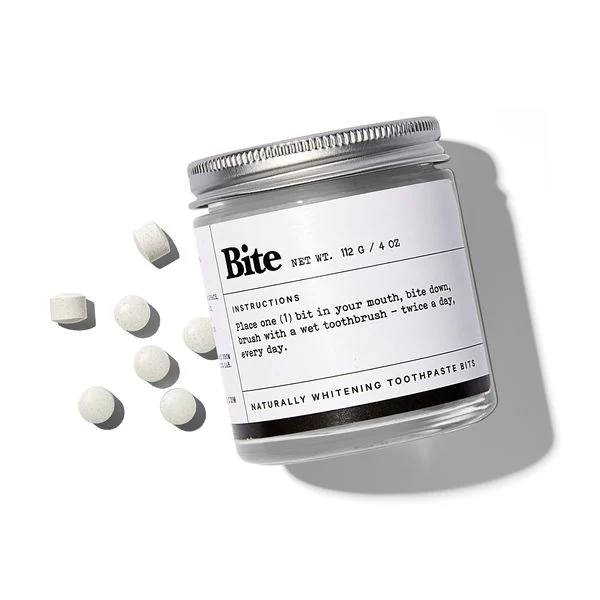 bite toothpaste bits