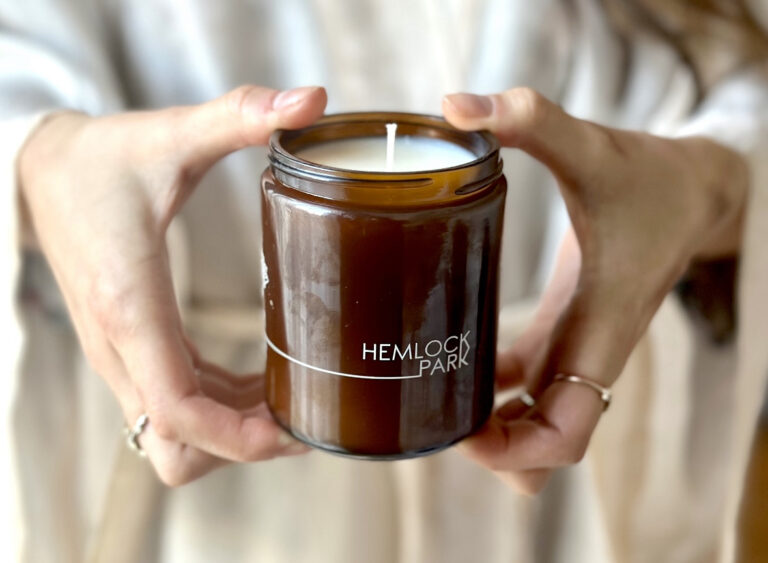 hemlock park organic candle non toxic