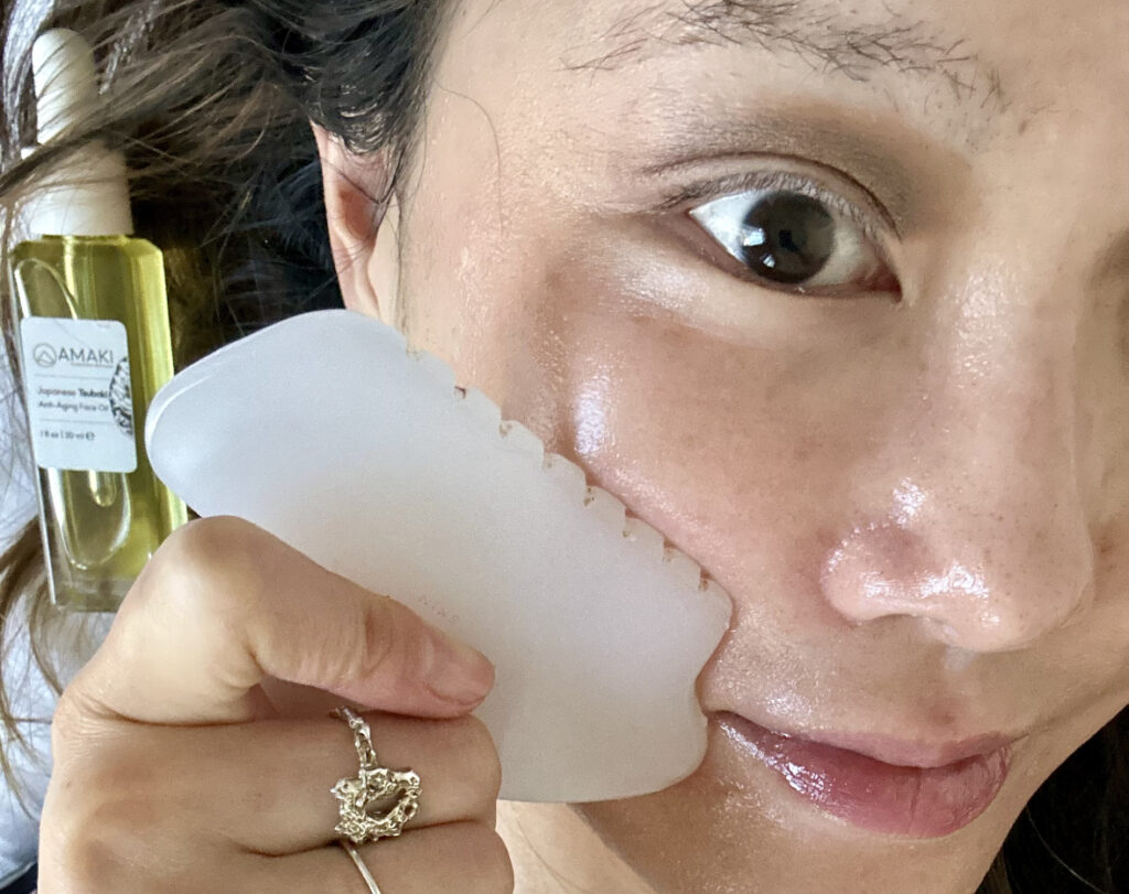 organic face oil for gua sha